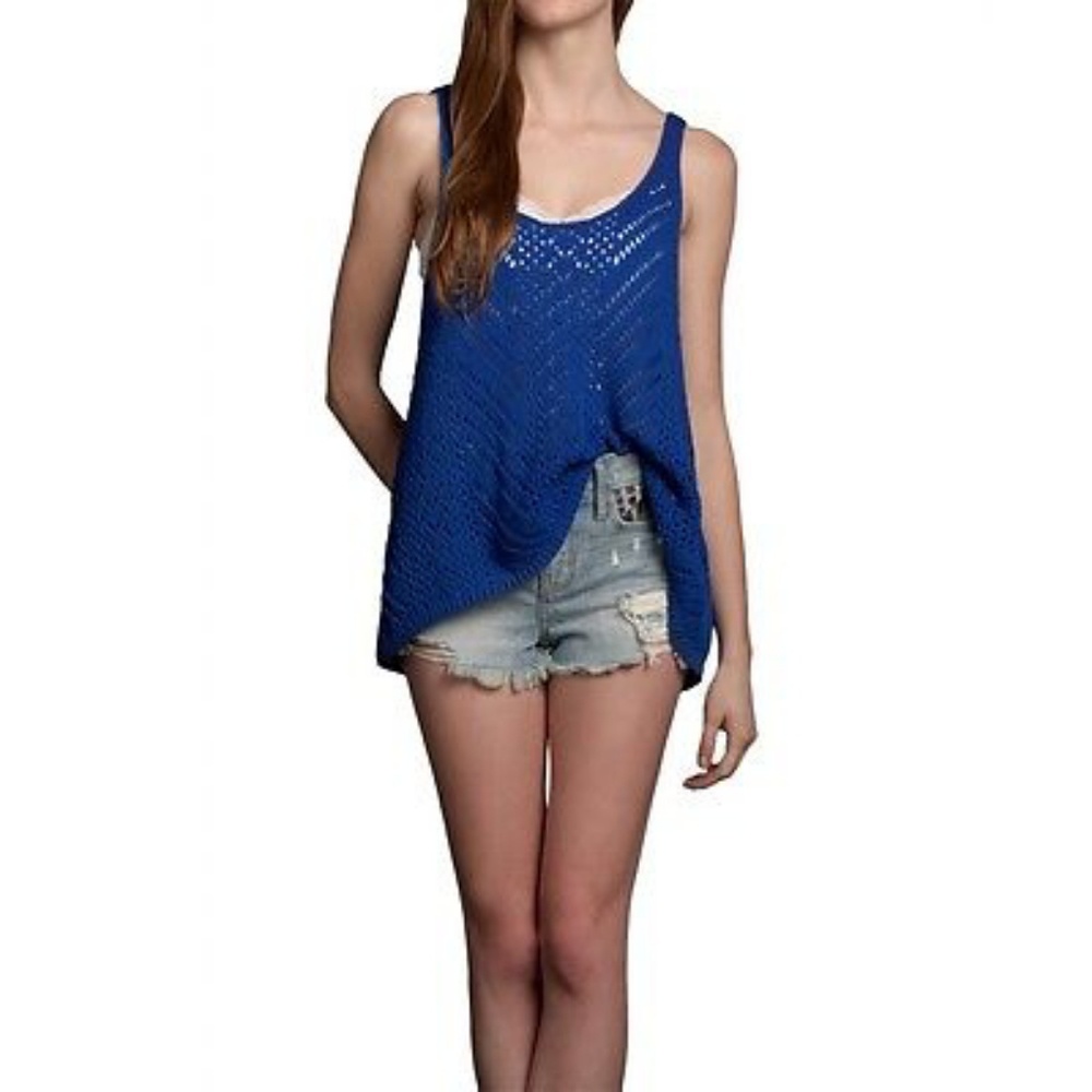 Abercrombie Tori Blue Sweater Knit Tank NWT